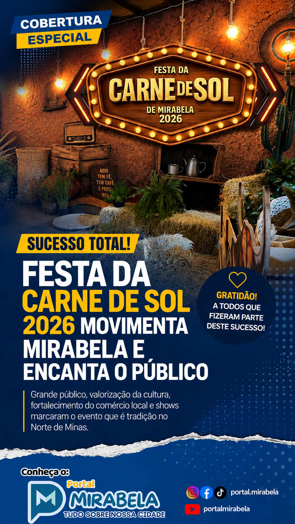 Festa da Carne de Sol 2026 de Mirabela MG